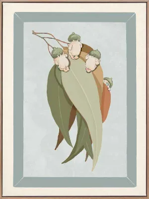 Gumnut Hide & Seek Light Blue Canvas Art Print by Urban Road, a Prints for sale on Style Sourcebook