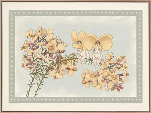 Pea Flower Poppets Sage Canvas Art Print by Urban Road, a Prints for sale on Style Sourcebook