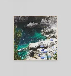 Ex Display - Capri Sun Canvas Wall Art - Natural Frame by Interior Secrets - AfterPay Available by Interior Secrets, a Prints for sale on Style Sourcebook