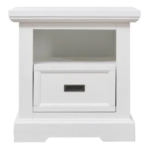 Hamptons Bedside Table 1 Drawer in Acacia White by OZ Design, a Bedside Tables for sale on Style Sourcebook