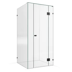 Frameless Shower Screen 1000x1000mm - 200mm Hinge Panel Gunmetal by Highgrove Bathrooms, a Showers for sale on Style Sourcebook