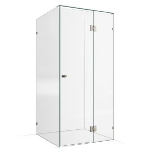 Frameless Shower Screen 1000x1000mm - 400mm Hinge Panel Brushed Nickel by Highgrove Bathrooms, a Showers for sale on Style Sourcebook