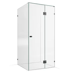 Frameless Shower Screen 1000x1000mm - 400mm Hinge Panel Gunmetal by Highgrove Bathrooms, a Showers for sale on Style Sourcebook