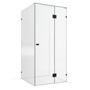 Frameless Shower Screen 1000x1000mm - 400mm Hinge Panel Matte Black by Highgrove Bathrooms, a Showers for sale on Style Sourcebook