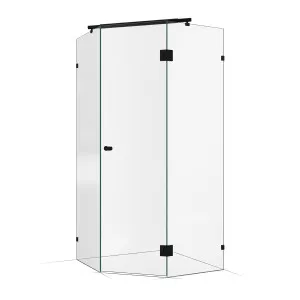 Frameless Shower Screen 1000X1000mm Matte Black by Highgrove Bathrooms, a Showers for sale on Style Sourcebook