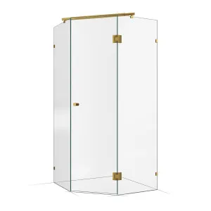 Frameless Shower Screen 1000X1000mm Brushed Brass by Highgrove Bathrooms, a Showers for sale on Style Sourcebook