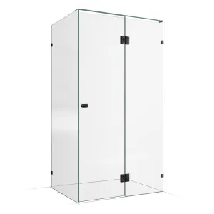 Frameless Shower Screen 1150X850X2000mm - 550mm Hinge Panel Gunmetal by Highgrove Bathrooms, a Showers for sale on Style Sourcebook