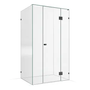 Frameless Shower Screen 1200x900mm - 300mm Hinge Panel Gunmetal by Highgrove Bathrooms, a Showers for sale on Style Sourcebook
