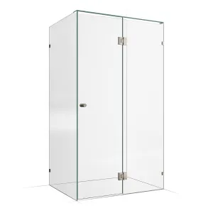 Frameless Shower Screen 1200x900mm - 600mm Hinge Panel Brushed Nickel by Highgrove Bathrooms, a Showers for sale on Style Sourcebook