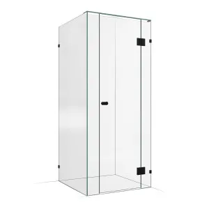 Frameless Shower Screen 900x900mm - 150mm Hinge Panel Matte Black by Highgrove Bathrooms, a Showers for sale on Style Sourcebook