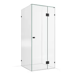 Frameless Shower Screen 900x900mm - 300mm Hinge Panel Matte Black by Highgrove Bathrooms, a Showers for sale on Style Sourcebook