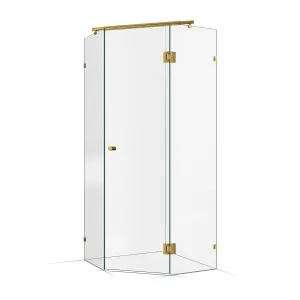 Frameless Shower Screen 900x900mm Brushed Brass by Highgrove Bathrooms, a Showers for sale on Style Sourcebook