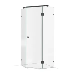 Frameless Shower Screen 900x900mm Gunmetal by Highgrove Bathrooms, a Showers for sale on Style Sourcebook