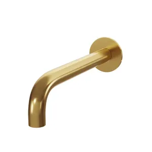 SPIN In Wall Bath Spout 220mm Brushed Brass by Highgrove Bathrooms, a Bathroom Taps & Mixers for sale on Style Sourcebook
