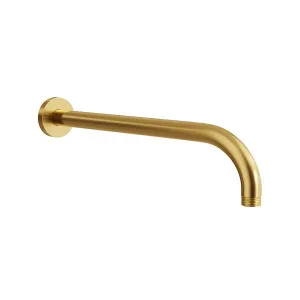 SPIN Shower Arm Brushed Brass 400mm by Highgrove Bathrooms, a Showers for sale on Style Sourcebook