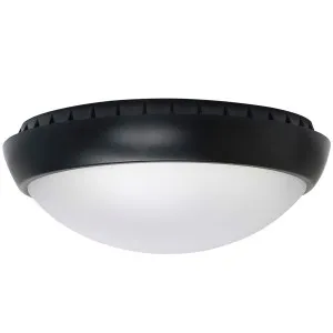 Telbix Wynn LED Round Bunker Light Black by Telbix, a Lighting for sale on Style Sourcebook