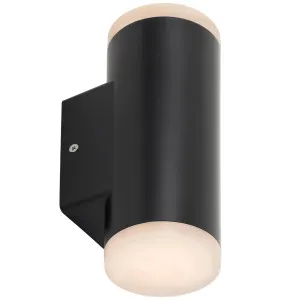 Telbix Ludek Up/Down CCT LED Wall Light Black by Telbix, a Outdoor Lighting for sale on Style Sourcebook