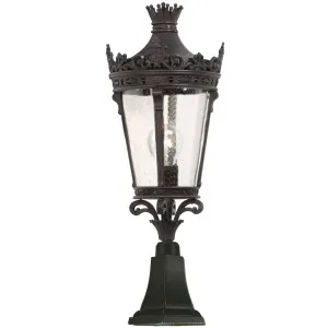 Crown Outdoor Pillar Mount Large by Lighting Inspirations, a Outdoor Lighting for sale on Style Sourcebook