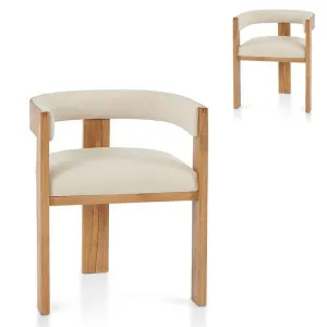 Set of 2 - Miles Dining Chair - Dawn Beige by Interior Secrets - AfterPay Available by Interior Secrets, a Dining Chairs for sale on Style Sourcebook