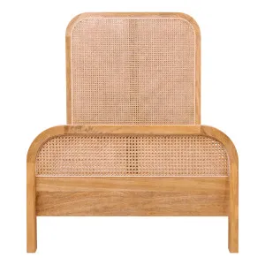 Willow Single Bed Frame in Mangowood Clear / Rattan by OzDesignFurniture, a Beds & Bed Frames for sale on Style Sourcebook