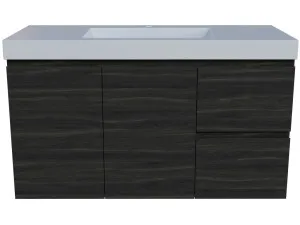 Carlo Vanity 1050mm Centre Bowl 70mm Grand Top Wall Hung by Timberline, a Vanities for sale on Style Sourcebook