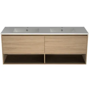 Kansas Vanity 1500mm Double Bowl Alpha Top Wall hung by Timberline, a Vanities for sale on Style Sourcebook