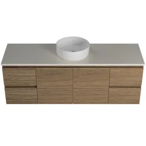 Nevada Vanity 1500mm Centre WG Basin SilkSurface AC Top Wall hung by Timberline, a Vanities for sale on Style Sourcebook
