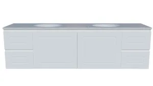 Nevada Classic Vanity 1800mm Double WG Basins SilkSurface UC Top Wall hung by Timberline, a Vanities for sale on Style Sourcebook