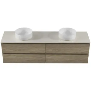 Nevada Plus Vanity 1800mm Double WG Basins SilkSurface AC Top Wall hung by Timberline, a Vanities for sale on Style Sourcebook