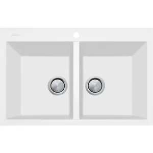 Santorini White Piccolo Double Bowl Topmount Sink by Santorini, a Kitchen Sinks for sale on Style Sourcebook