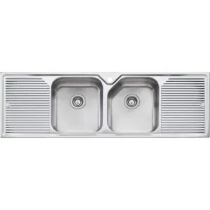 Nu-Petite Double Bowl Topmount Sink With Double Drainer by Nu-Petite, a Kitchen Sinks for sale on Style Sourcebook