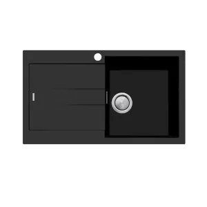 ST-MB1522 OF SAN-Matt Black Sgl RHB B&DR by Oliveri, a Kitchen Sinks for sale on Style Sourcebook