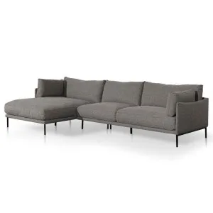 Ex Display - Emilis 4 Seater Left Chaise Fabric Sofa - Graphite Grey by Interior Secrets - AfterPay Available by Interior Secrets, a Sofas for sale on Style Sourcebook