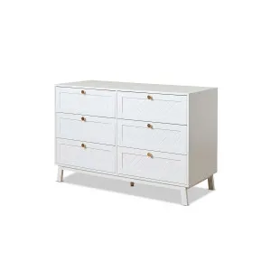 Genevieve Six Drawer - White - Mocka by Mocka., a Dressers & Chests of Drawers for sale on Style Sourcebook