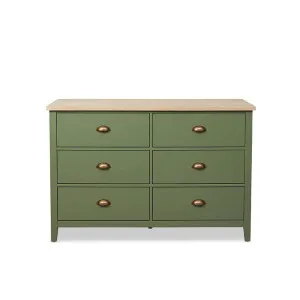 Hastings Six Drawer - Olive Green/Natural - Mocka by Mocka., a Dressers & Chests of Drawers for sale on Style Sourcebook