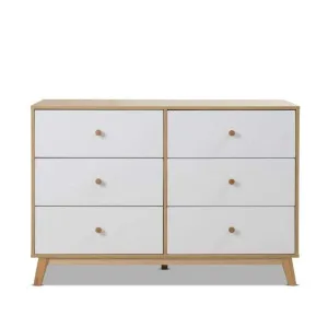 Aspen Six Drawer - White/Natural - Mocka by Mocka., a Dressers & Chests of Drawers for sale on Style Sourcebook