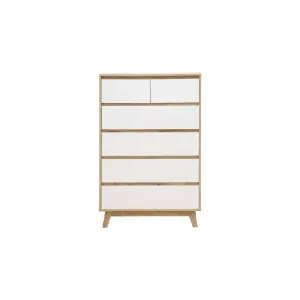 Jesse Tallboy - White/Natural - Mocka by Mocka., a Dressers & Chests of Drawers for sale on Style Sourcebook