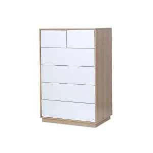 Avoca Tallboy - White/Natural - Mocka by Mocka., a Dressers & Chests of Drawers for sale on Style Sourcebook