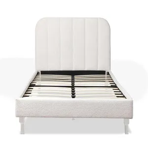 Belinda Boucle Teddy King Single Bed - Ivory - Mocka by Mocka., a Beds & Bed Frames for sale on Style Sourcebook