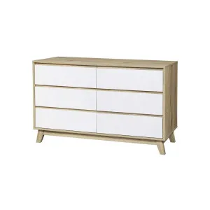 Jesse Six Drawer - White/Natural - Mocka by Mocka., a Dressers & Chests of Drawers for sale on Style Sourcebook