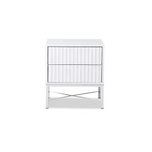 Nyla Bedside Table - White - Mocka by Mocka., a Side Table for sale on Style Sourcebook