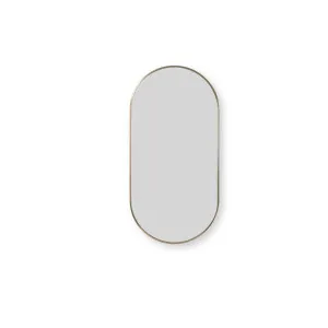 Rony Metal Pill Shaped Mirror - Gold - Mocka by Mocka., a Mirrors for sale on Style Sourcebook