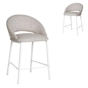 Set of 2 - Harrington White Bar Stool - Pale Beige by Interior Secrets - AfterPay Available by Interior Secrets, a Bar Stools for sale on Style Sourcebook