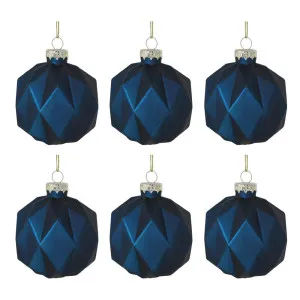 Midnight Boxed Set of 6 Baubles by Florabelle Living, a Christmas for sale on Style Sourcebook