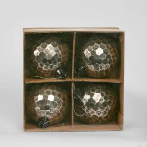 Mett Bauble (Set of 4) Antique Silver by Florabelle Living, a Christmas for sale on Style Sourcebook