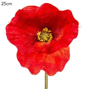 Giant Poppy Single Stem 60Cm Red by Florabelle Living, a Plants for sale on Style Sourcebook
