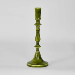 Saxsa Enamel Candle Stand Green by Florabelle Living, a Statues & Ornaments for sale on Style Sourcebook