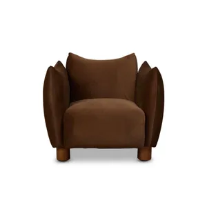 Monte Velvet Occasional Chair - Chocolate - Mocka by Mocka., a Chairs for sale on Style Sourcebook