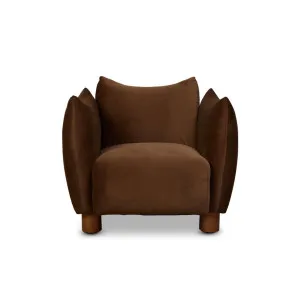 Monte Velvet Occasional Chair - Chocolate - Mocka by Mocka., a Chairs for sale on Style Sourcebook