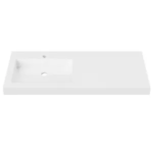 Essential Wall Mount • Offset Bowl LH 1200mm 1TH, Mineral Composite by Duroclass, a Basins for sale on Style Sourcebook